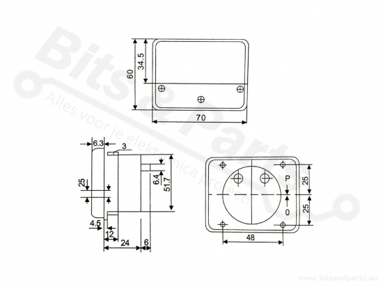 Paneelmeter Voltage 15V DC